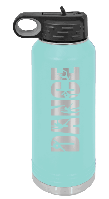 Dance - 32oz Water Bottle Laser Engraved- Teal