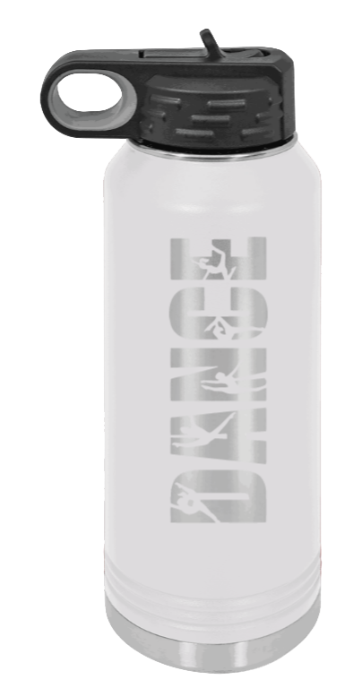 Dance - 32oz Water Bottle Laser Engraved- White
