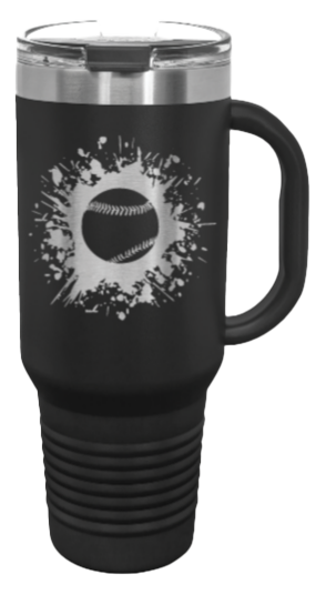 Baseball 40oz Handle Mug Laser Engraved