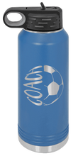 Load image into Gallery viewer, Soccer Coach 2 Laser Engraved Water Bottle (Etched)
