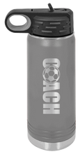 Load image into Gallery viewer, Soccer Coach Laser Engraved Water Bottle (Etched)
