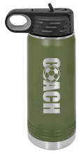 Load image into Gallery viewer, Soccer Coach Laser Engraved Water Bottle (Etched)
