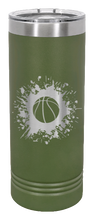 Load image into Gallery viewer, Basketball Laser Engraved Skinny Tumbler (Etched)

