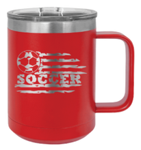 Load image into Gallery viewer, Soccer Flag Laser Engraved Mug (Etched)
