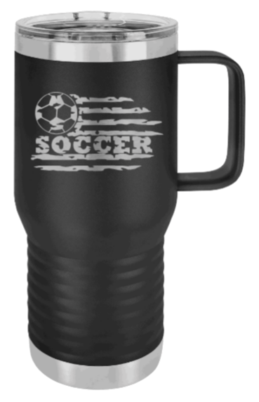 Soccer Flag Laser Engraved Mug (Etched)