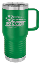 Load image into Gallery viewer, Soccer Flag Laser Engraved Mug (Etched)
