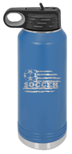 Load image into Gallery viewer, Soccer Flag Laser Engraved Water Bottle (Etched)

