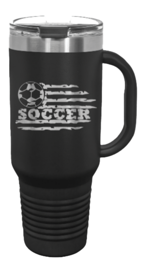 Soccer Flag 40oz Handle Mug Laser Engraved