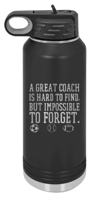 Great Coach Laser Engraved Water Bottle (Etched)