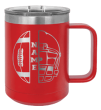 Load image into Gallery viewer, Football Helmet with Name Laser Engraved Mug (Etched)
