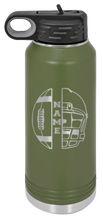 Load image into Gallery viewer, Football Helmet With Name Laser Engraved Water Bottle (Etched)
