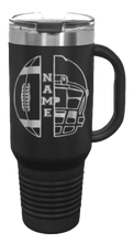 Load image into Gallery viewer, Football Helmet  40oz Handle Mug Laser Engraved
