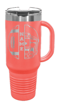 Load image into Gallery viewer, Football Helmet  40oz Handle Mug Laser Engraved
