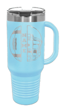 Load image into Gallery viewer, Football Helmet  40oz Handle Mug Laser Engraved
