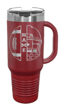 Load image into Gallery viewer, Football Helmet  40oz Handle Mug Laser Engraved
