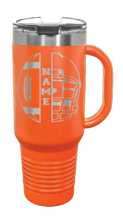 Load image into Gallery viewer, Football Helmet  40oz Handle Mug Laser Engraved
