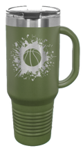 Load image into Gallery viewer, Basketball 40oz Handle Mug Laser Engraved
