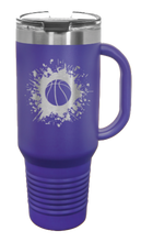 Load image into Gallery viewer, Basketball 40oz Handle Mug Laser Engraved
