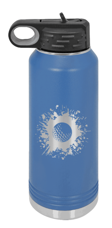 Golf - 32oz Water Bottle Laser Engraved- Royal Blue