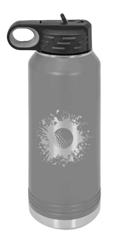 Golf - 32oz Water Bottle Laser Engraved- Dark Grey