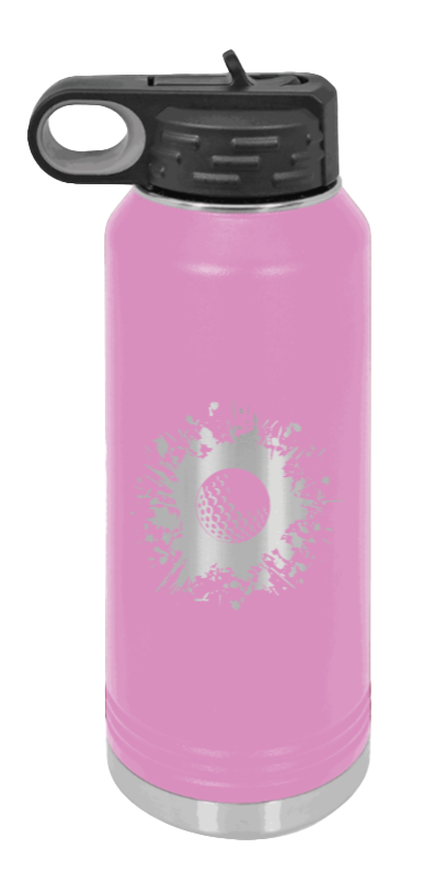 Golf - 32oz Water Bottle Laser Engraved- Light Purple