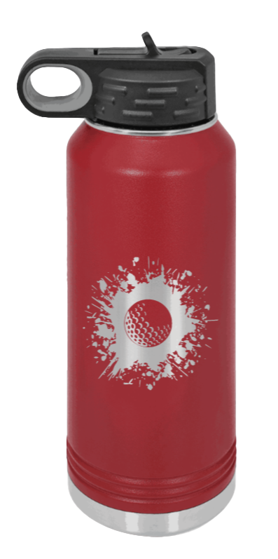 Golf - 32oz Water Bottle Laser Engraved- Maroon