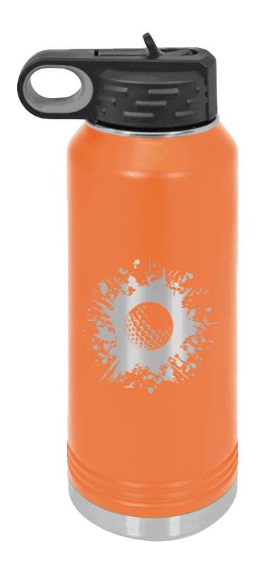Golf - 32oz Water Bottle Laser Engraved- Orange