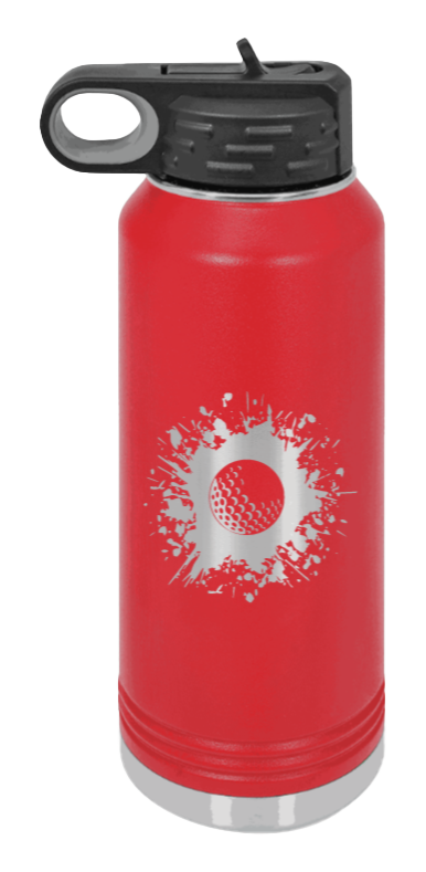 Golf - 32oz Water Bottle Laser Engraved- Red