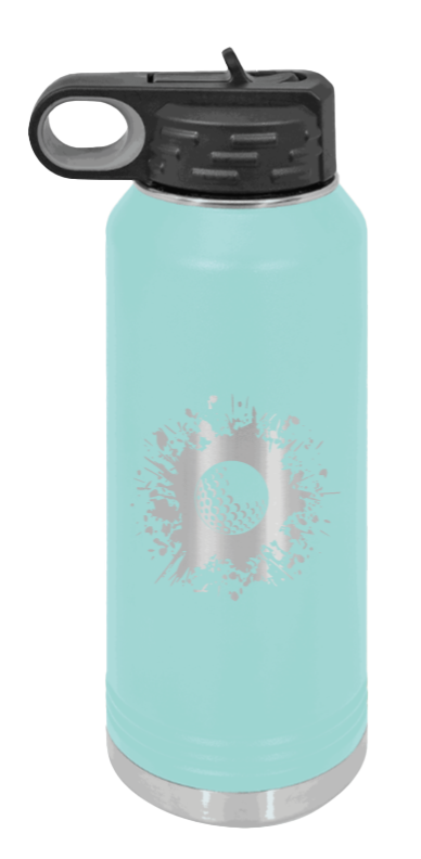Golf - 32oz Water Bottle Laser Engraved- Teal