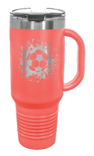 Load image into Gallery viewer, Soccer 40oz Handle Mug Laser Engraved
