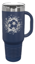 Load image into Gallery viewer, Soccer 40oz Handle Mug Laser Engraved
