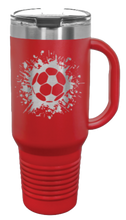 Load image into Gallery viewer, Soccer 40oz Handle Mug Laser Engraved
