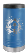 Load image into Gallery viewer, Soccer Laser Engraved Slim Can Insulated Koosie
