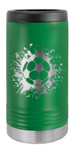 Load image into Gallery viewer, Soccer Laser Engraved Slim Can Insulated Koosie
