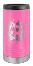 Load image into Gallery viewer, Soccer Laser Engraved Slim Can Insulated Koosie
