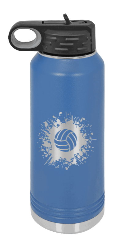 Volleyball - 32oz Water Bottle Laser Engraved- Royal Blue