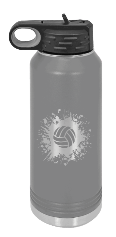 Volleyball - 32oz Water Bottle Laser Engraved- Dark Grey