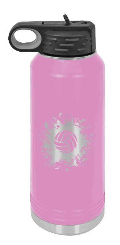 Volleyball - 32oz Water Bottle Laser Engraved- Light Purple
