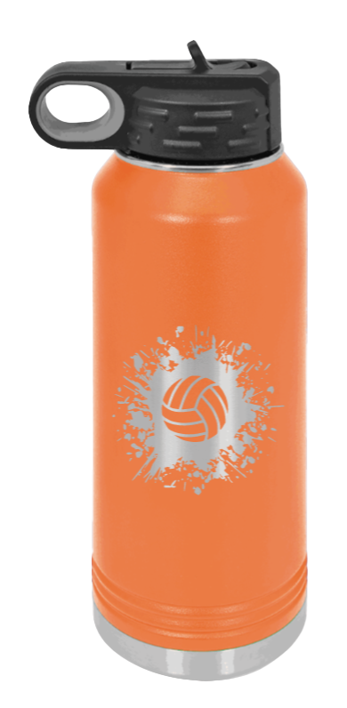 Volleyball - 32oz Water Bottle Laser Engraved- Orange