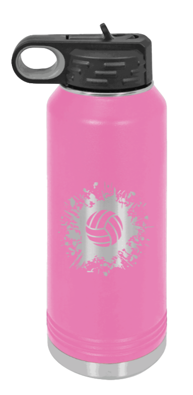 Volleyball - 32oz Water Bottle Laser Engraved- Pink