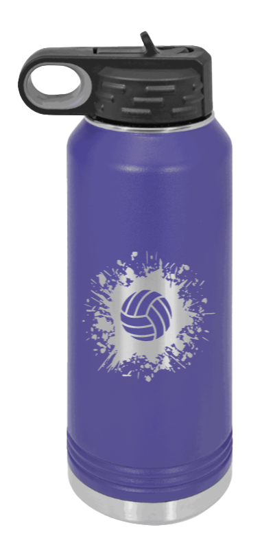 Volleyball - 32oz Water Bottle Laser Engraved- Purple