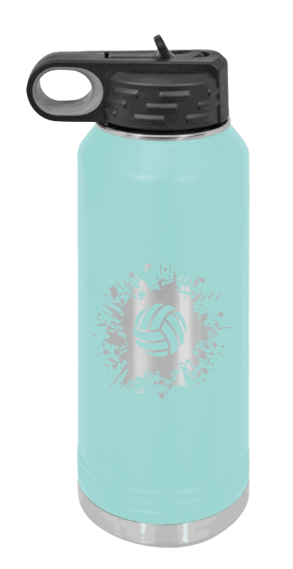 Volleyball - 32oz Water Bottle Laser Engraved- Teal