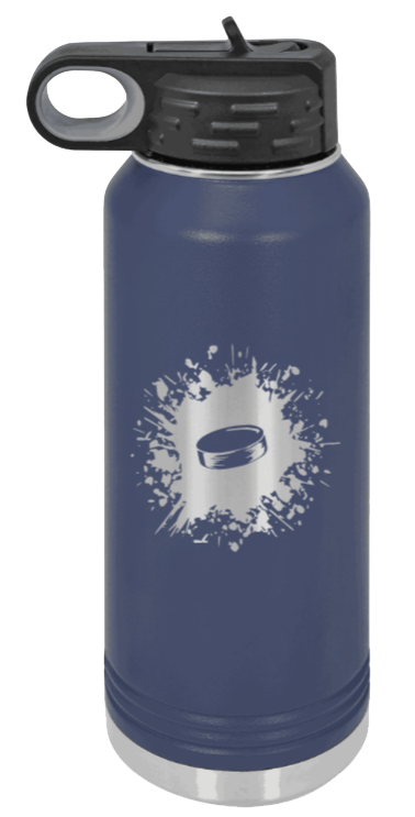 Hockey - 32oz Water Bottle Laser Engraved- Navy