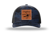 Load image into Gallery viewer, Kayaking Makes Me Wet Leather Patch Richardson 112PFP Camo Hat
