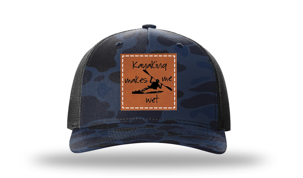 Kayaking Makes Me Wet Leather Patch Richardson 112PFP Camo Hat