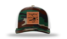 Load image into Gallery viewer, Kayaking Makes Me Wet Leather Patch Richardson 112PFP Camo Hat

