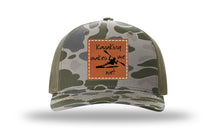 Load image into Gallery viewer, Kayaking Makes Me Wet Leather Patch Richardson 112PFP Camo Hat
