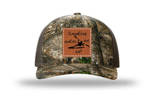 Load image into Gallery viewer, Kayaking Makes Me Wet Leather Patch Richardson 112PFP Camo Hat
