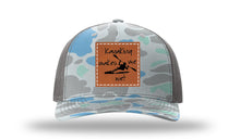 Load image into Gallery viewer, Kayaking Makes Me Wet Leather Patch Richardson 112PFP Camo Hat
