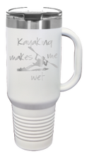 Load image into Gallery viewer, Kayaking Makes Me Wet 40oz Handle Mug Laser Engraved
